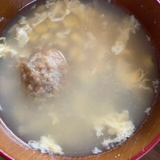 玉子と肉団子の中華スープ